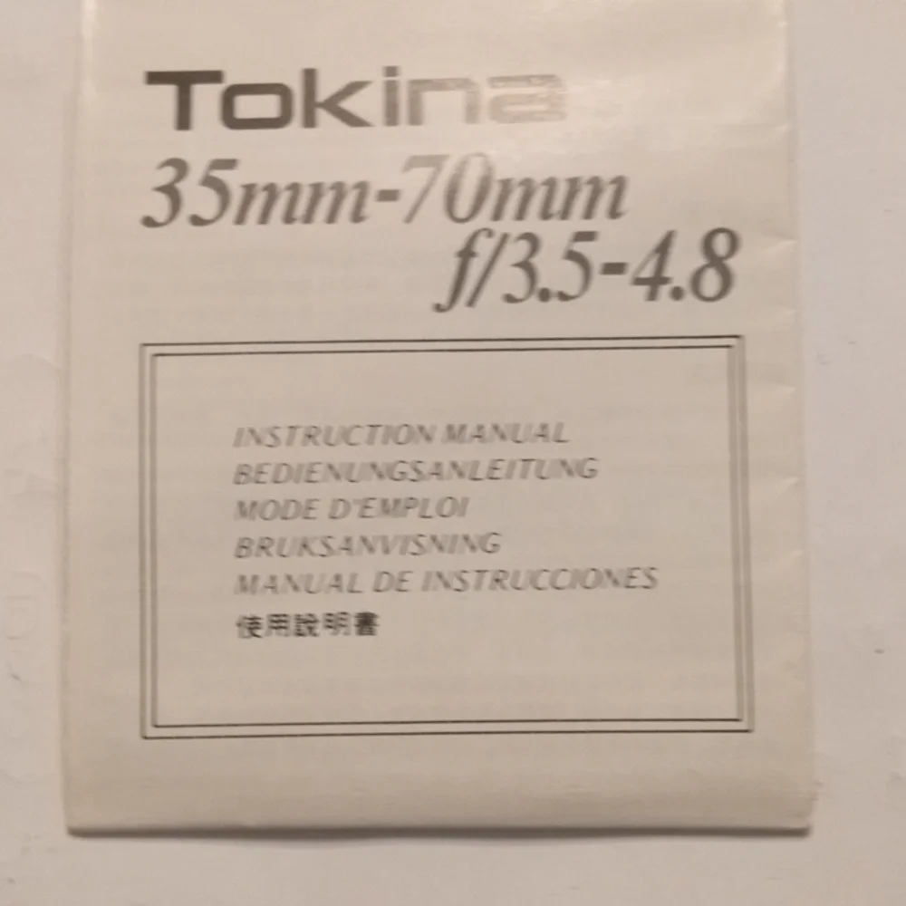 TOKINA 35 mm - 70 mm Lense